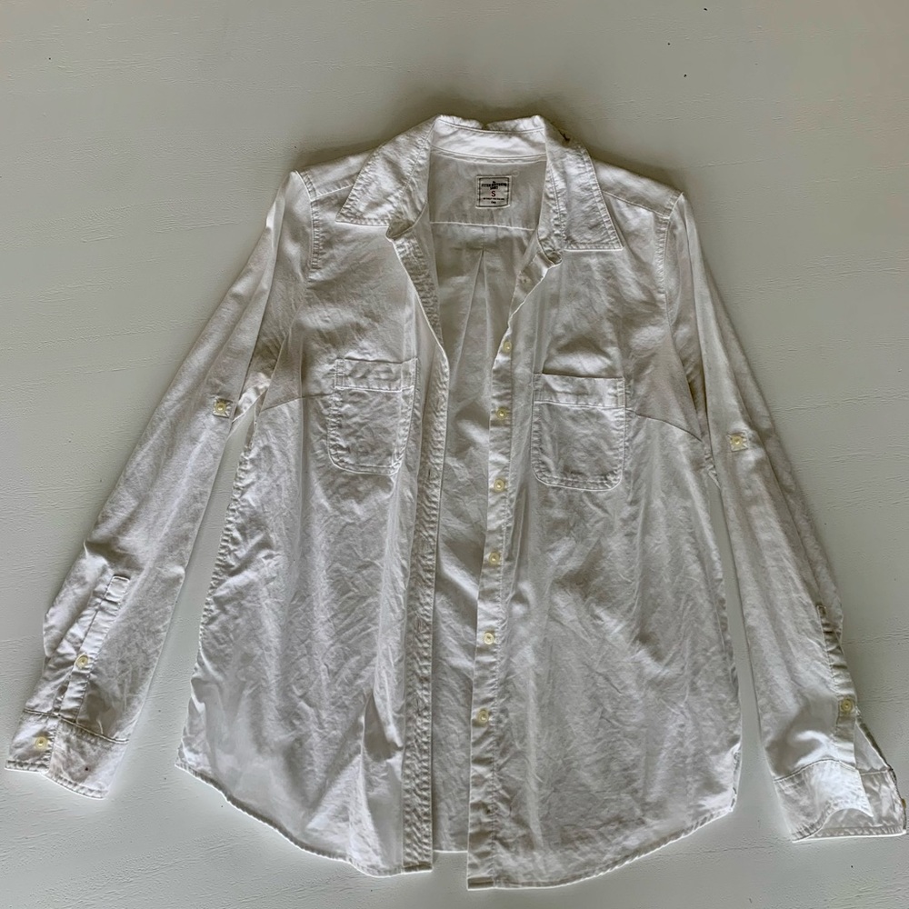 White long sleeve button down